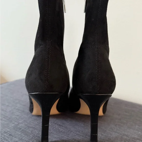 Marc Fisher Black Suede Heeled Boots | Size 5.5 - Picture 3 of 5